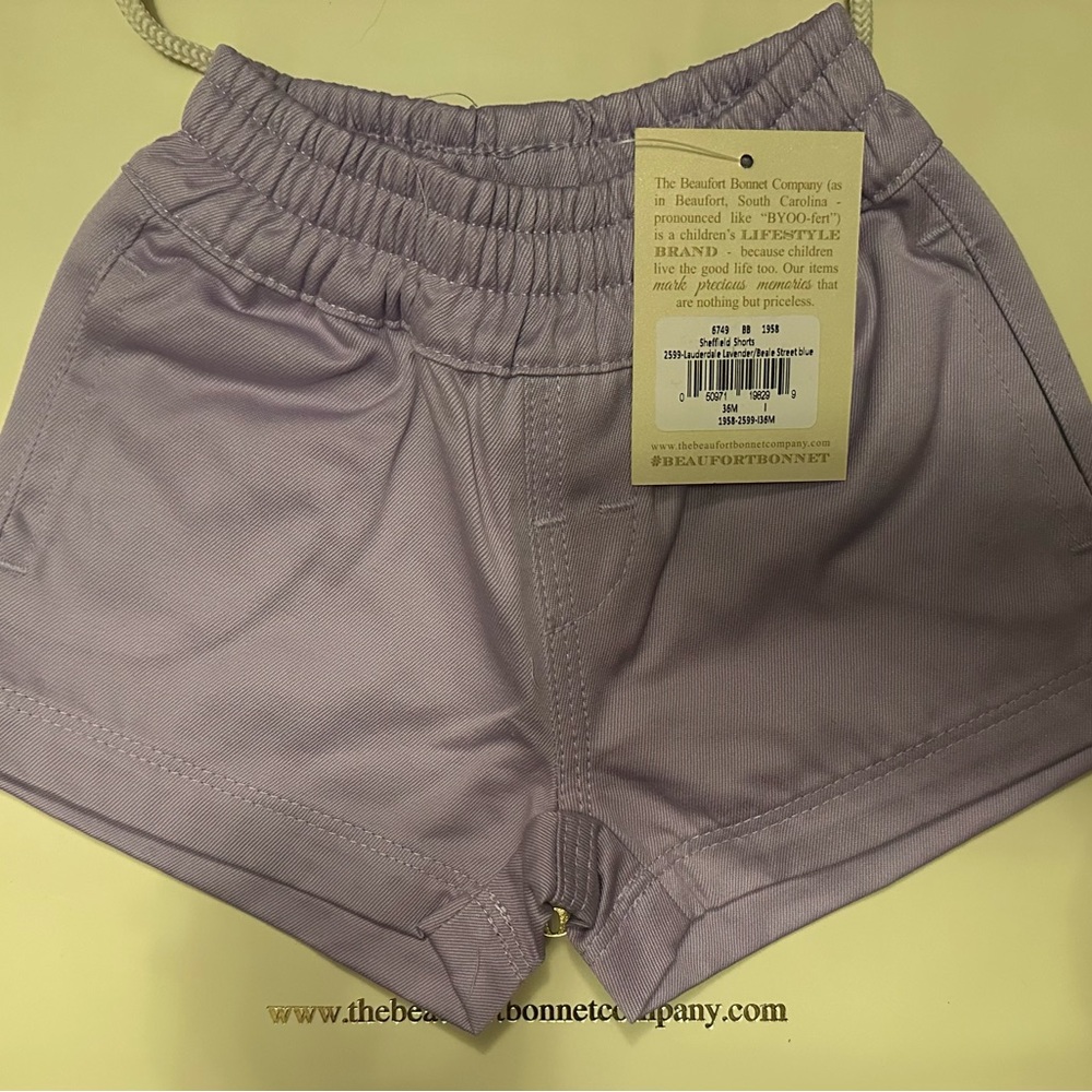 The Beaufort Bonnet Company Sheffield lavender boys shorts